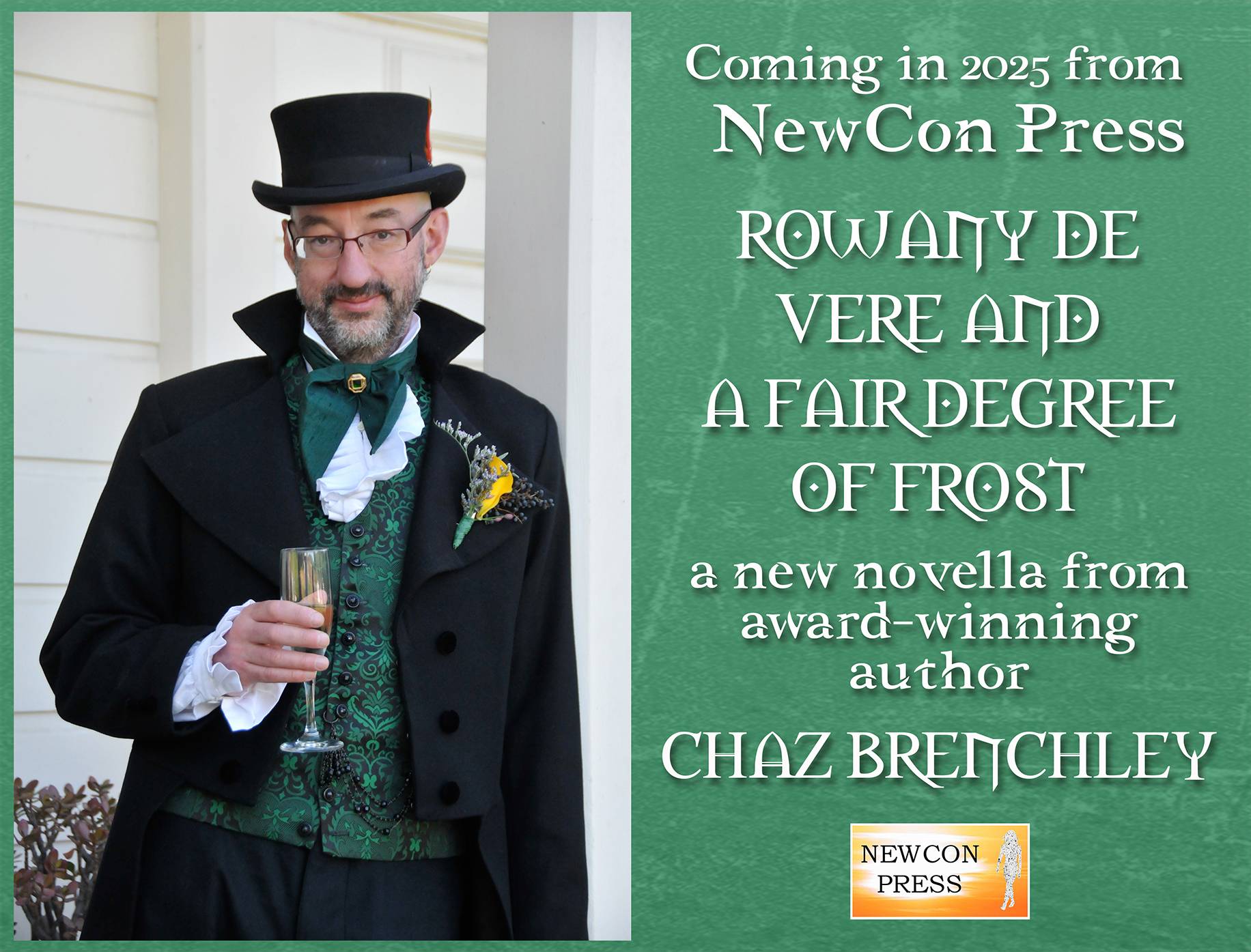 NewCon Press announce Rowany ce Vere and a Fair Degree of Frost, a novella