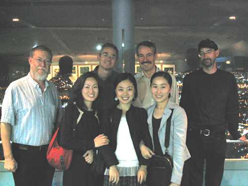 From left to right, the men are John Jarrold, Cliff McNish, Brian Rosebury and Chaz; the women are Sunah You, Hyang-A Lee and Yoomie Goh
